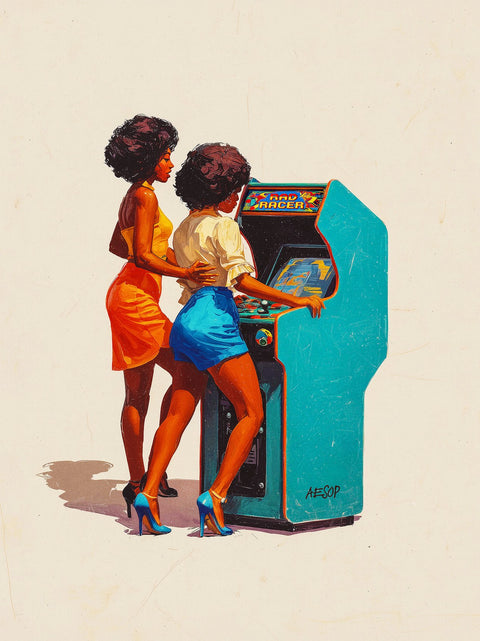 Modern Retro — Co-Op Mode | Black Fine Art Print