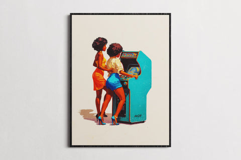 Modern Retro — Co-Op Mode | Black Fine Art Print