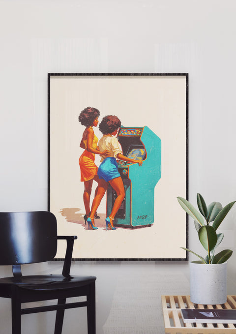 Modern Retro — Co-Op Mode | Black Fine Art Print