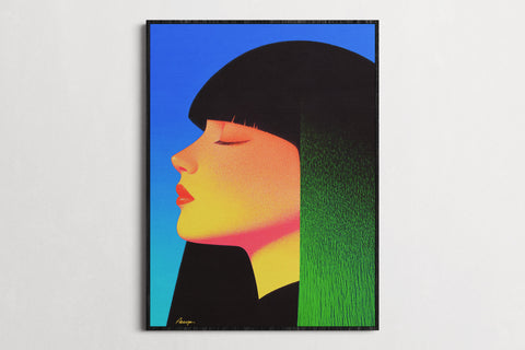 Dreaming in Neon — Quiet Storm | Black Fine Art Print