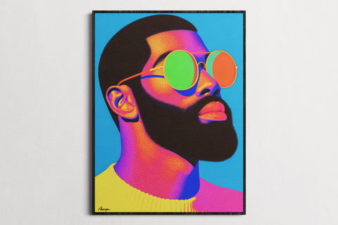 Dreaming in Neon — Stay Fly | Black Fine Art Print