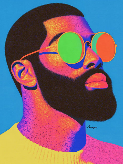 Dreaming in Neon — Stay Fly | Black Fine Art Print
